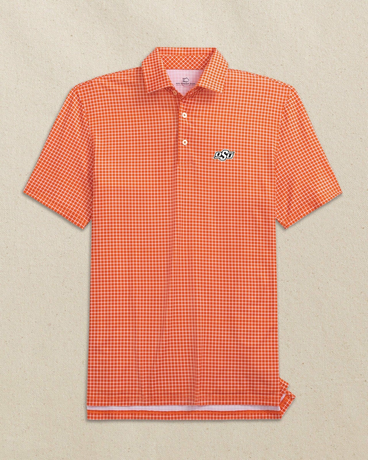 Oklahoma State Cowboys Dunes Edge Plaid Polo Southern Tide Special Offer