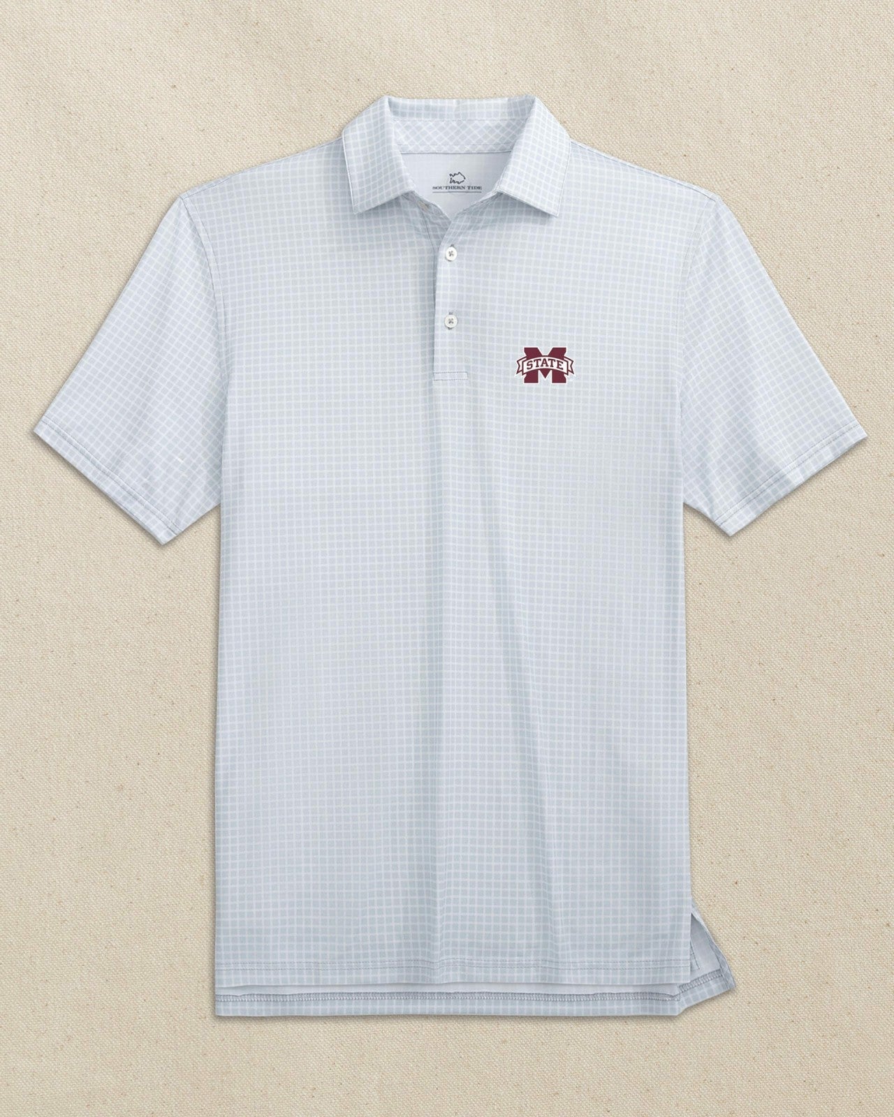 Mississippi State Bulldogs Dunes Edge Plaid Polo Southern Tide Discounted