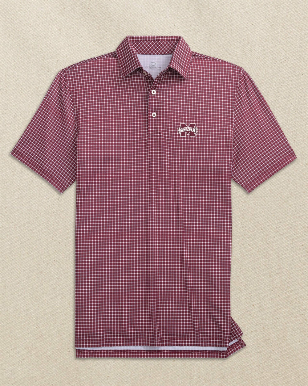 Mississippi State Bulldogs Dunes Edge Plaid Polo Southern Tide Discounted