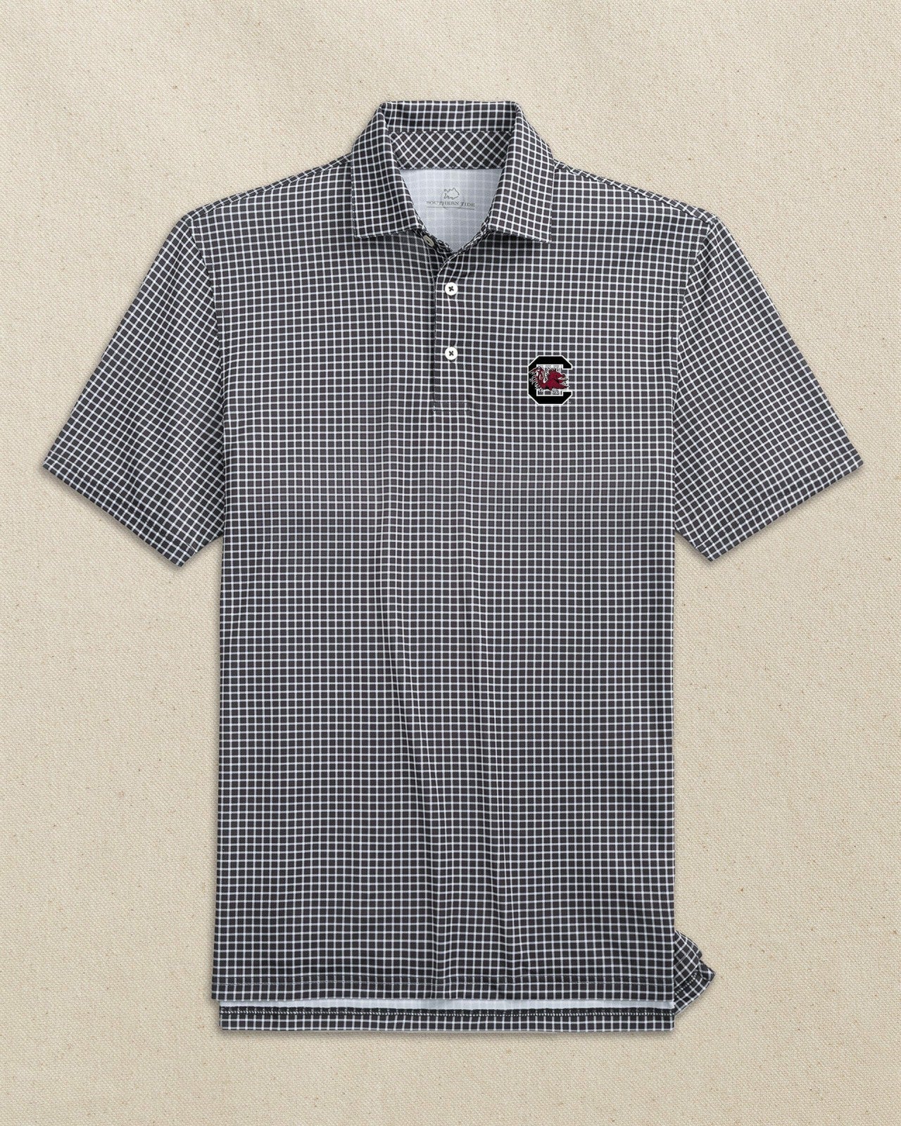 USC Gamecocks Driver Dunes Edge Plaid Polo Southern Tide Bargain