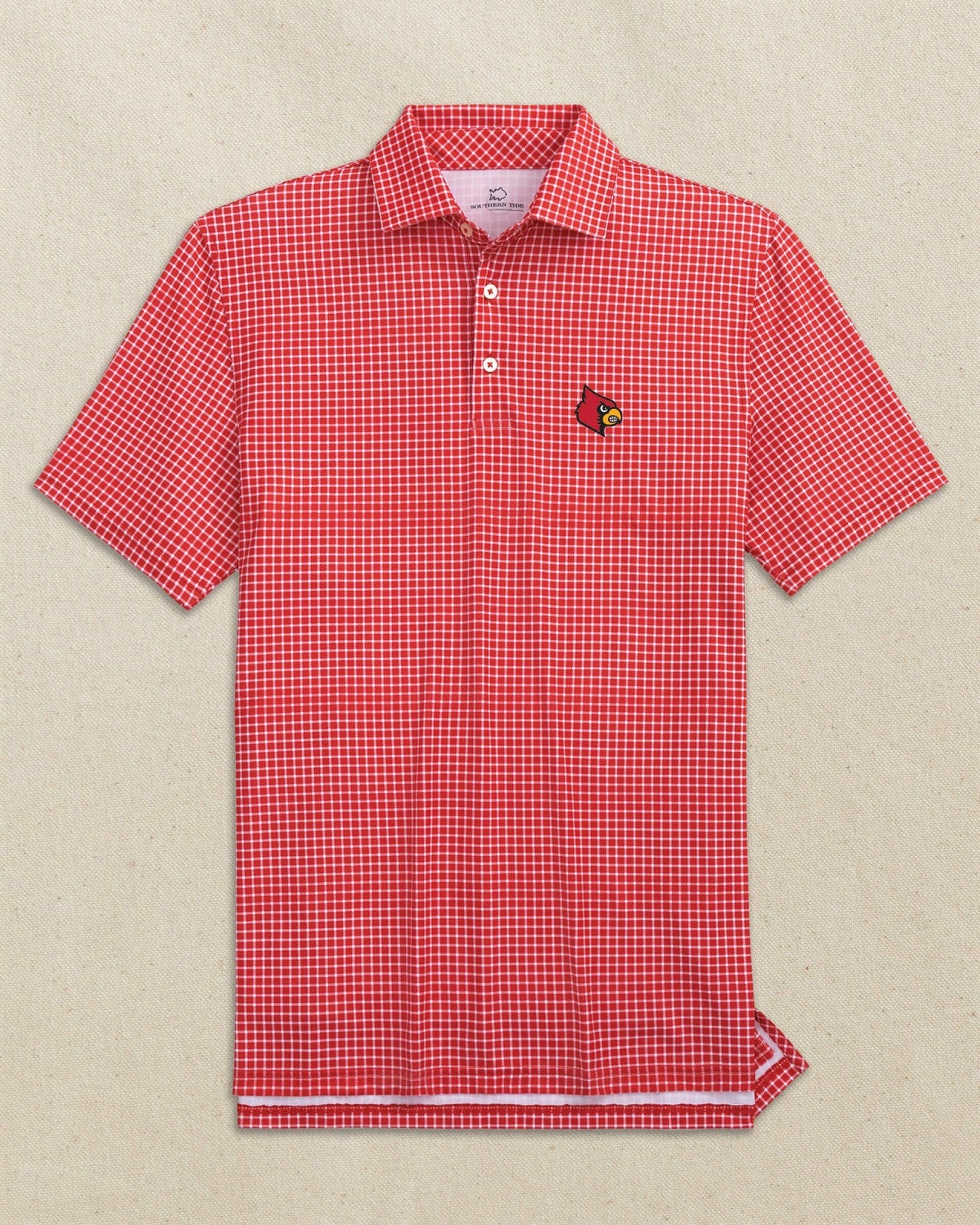 Louisville Cardinals Dunes Edge Plaid Polo Southern Tide Limited Offer