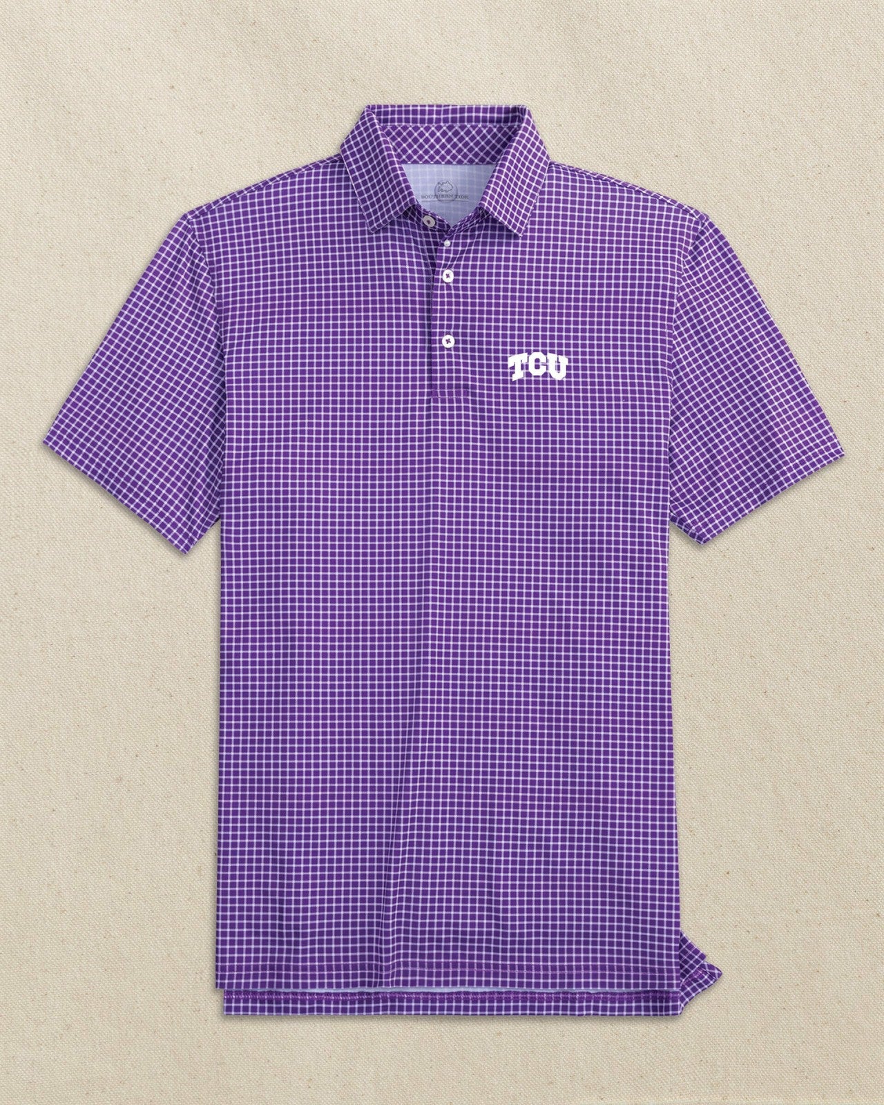 TCU Horned Frogs Driver Dunes Edge Plaid Polo Southern Tide Sale