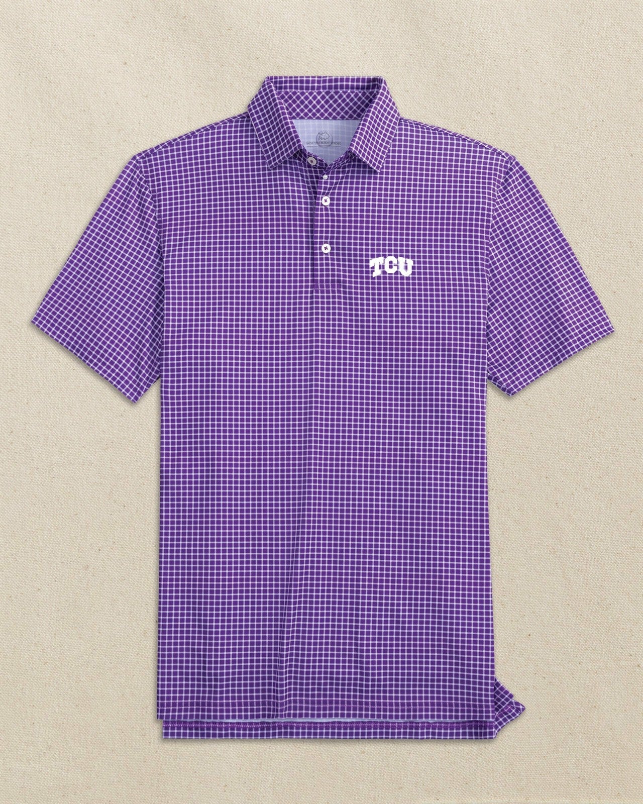 TCU Horned Frogs Driver Dunes Edge Plaid Polo Southern Tide Sale
