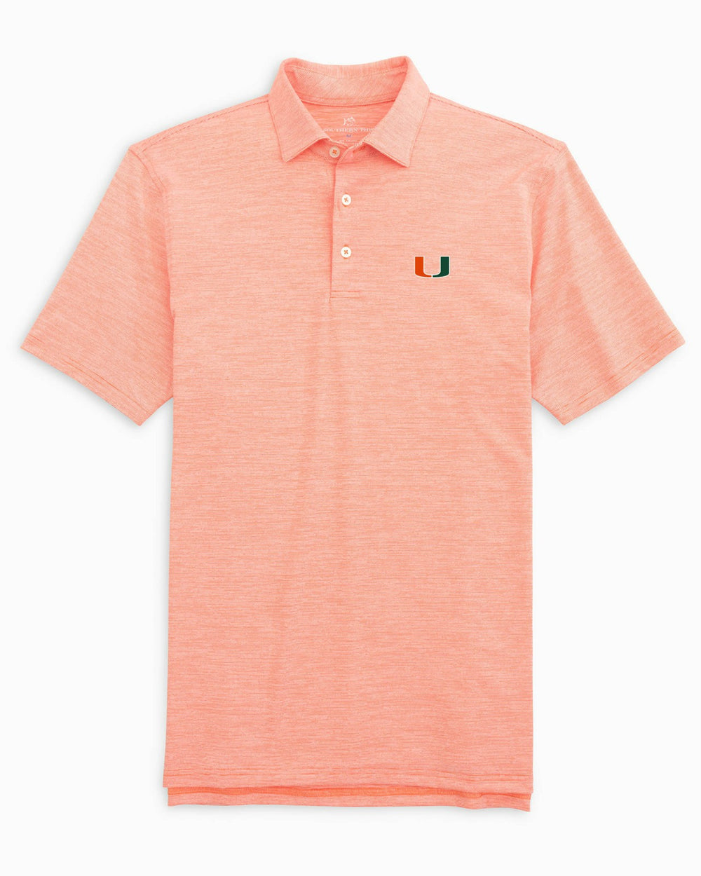 Miami Hurricanes Driver Spacedye Polo Shirt Southern Tide Discounted