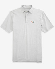 Miami Hurricanes Driver Spacedye Polo Shirt Southern Tide Discounted
