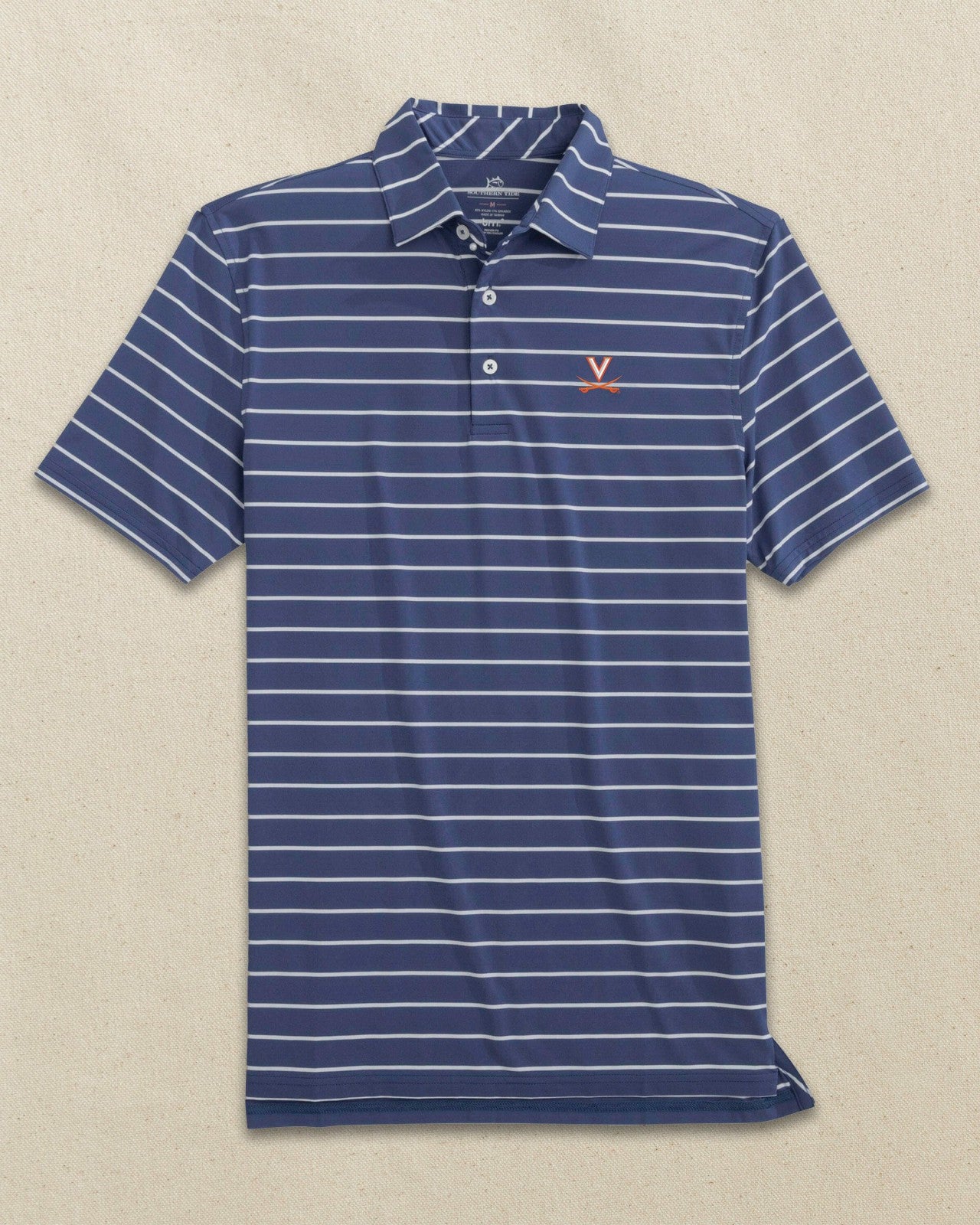 UVA Cavaliers brrr°®-eeze Desmond Stripe Polo Southern Tide Exclusive Deal
