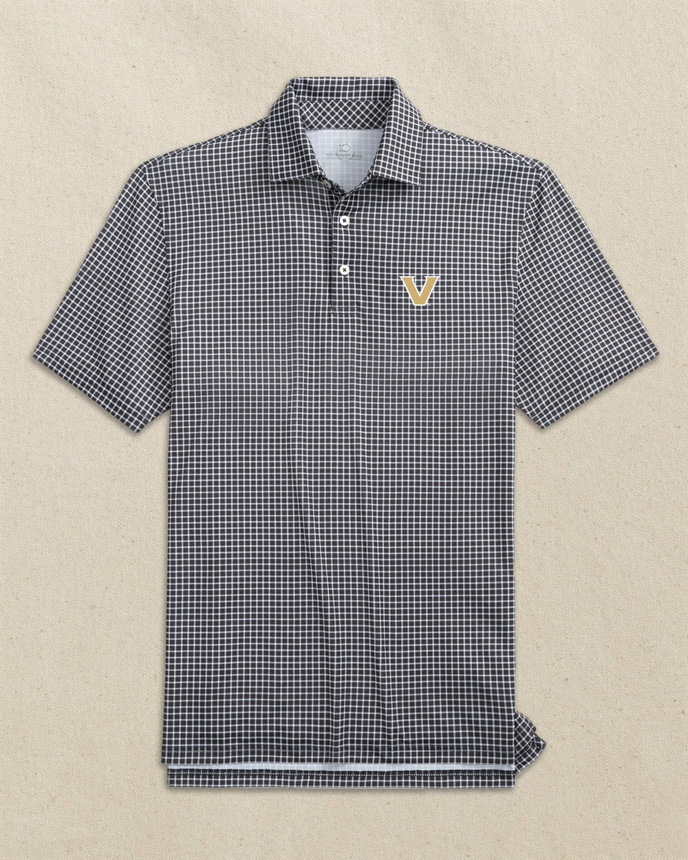 Vanderbilt Commodores Dunes Edge Plaid Polo Southern Tide On Sale