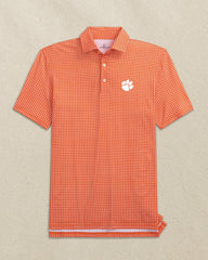 Clemson Tigers Driver Dunes Edge Plaid Polo Southern Tide Discount