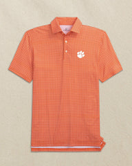 Clemson Tigers Driver Dunes Edge Plaid Polo Southern Tide Discount