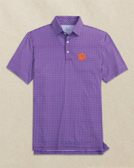 Clemson Tigers Driver Dunes Edge Plaid Polo Southern Tide Discount