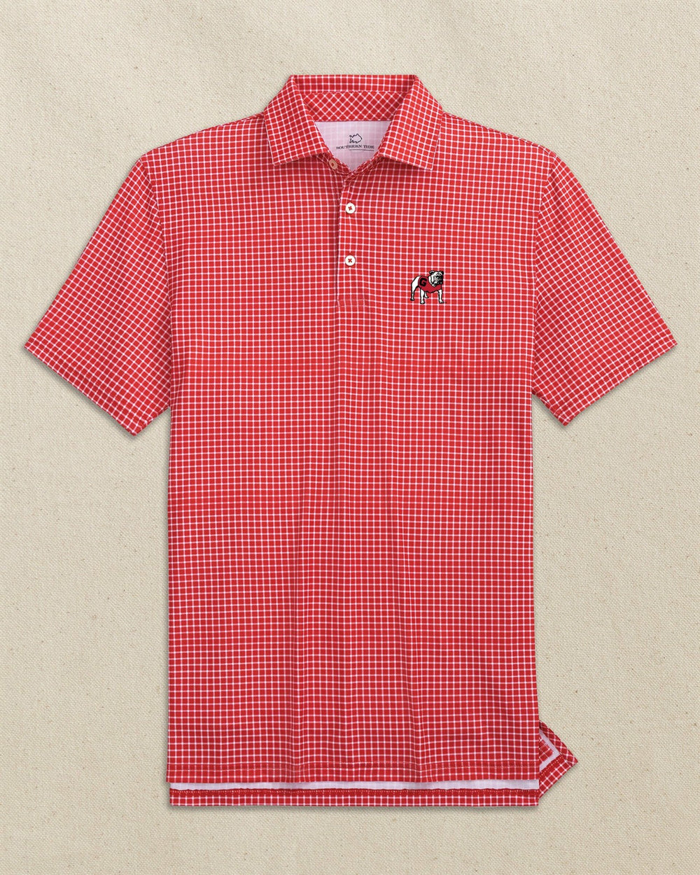 Georgia Bulldogs Driver Dunes Edge Plaid Polo Southern Tide Special Offer