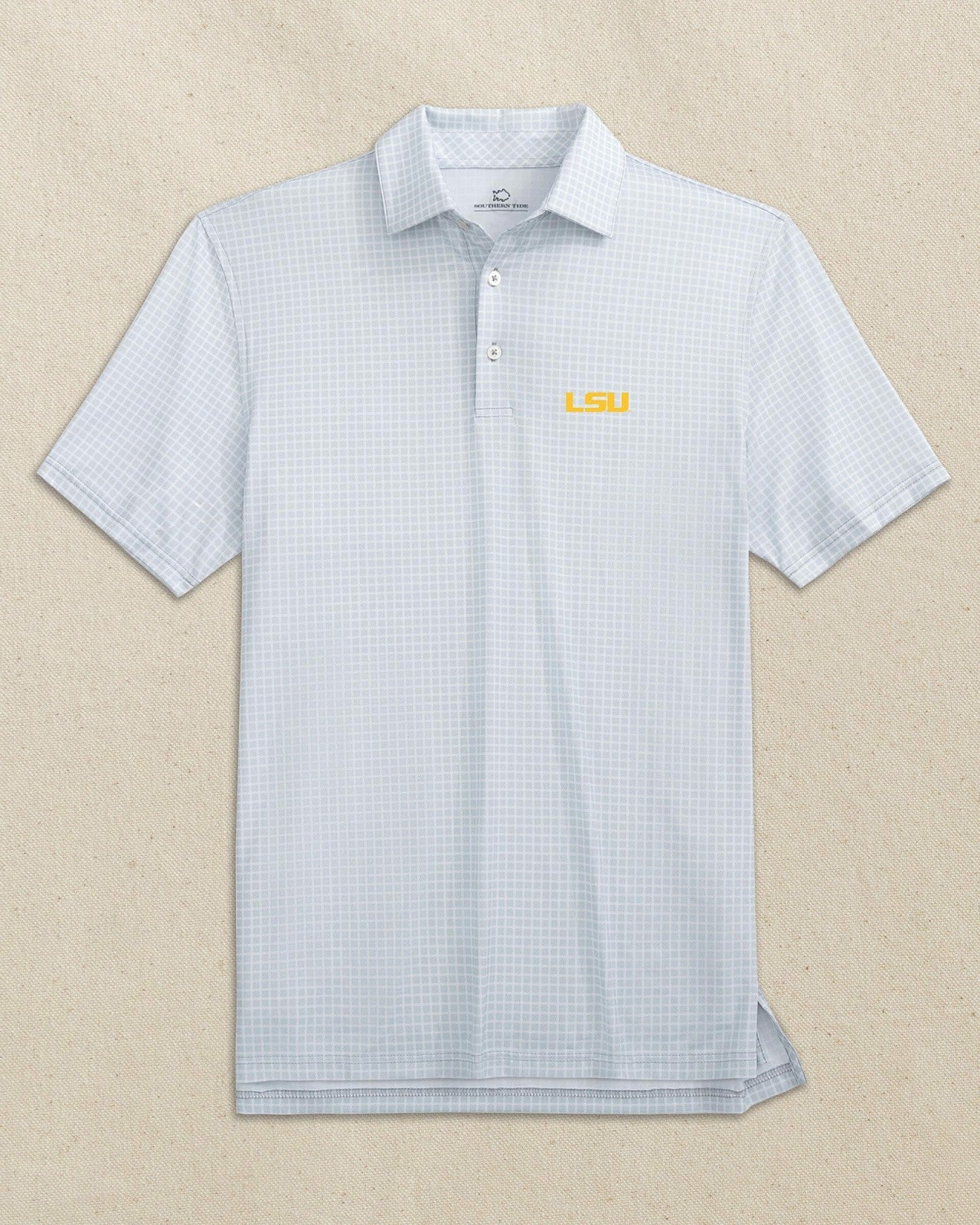 LSU Tigers Driver Dunes Edge Plaid Polo Southern Tide Hot Deal