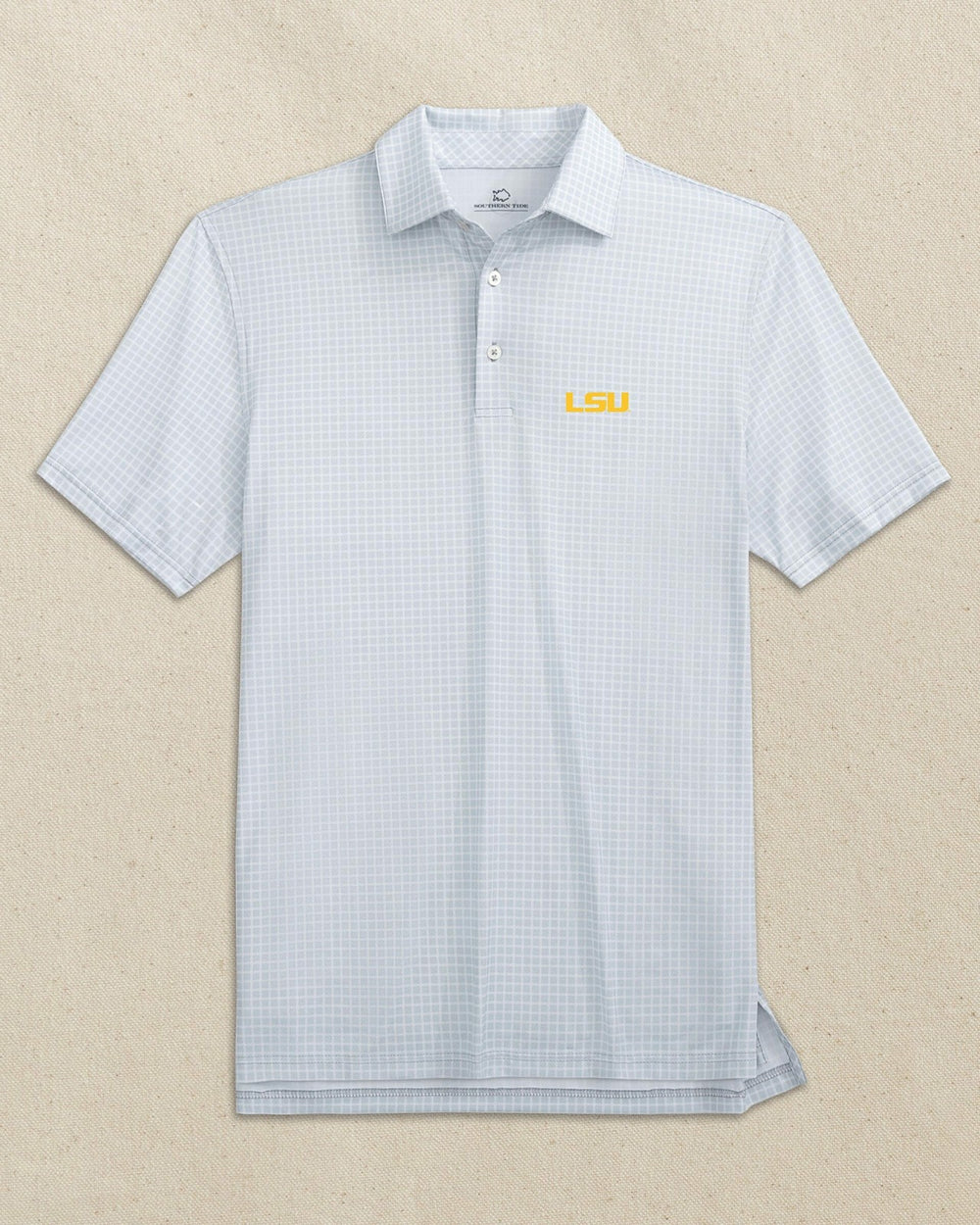 LSU Tigers Driver Dunes Edge Plaid Polo Southern Tide Hot Deal
