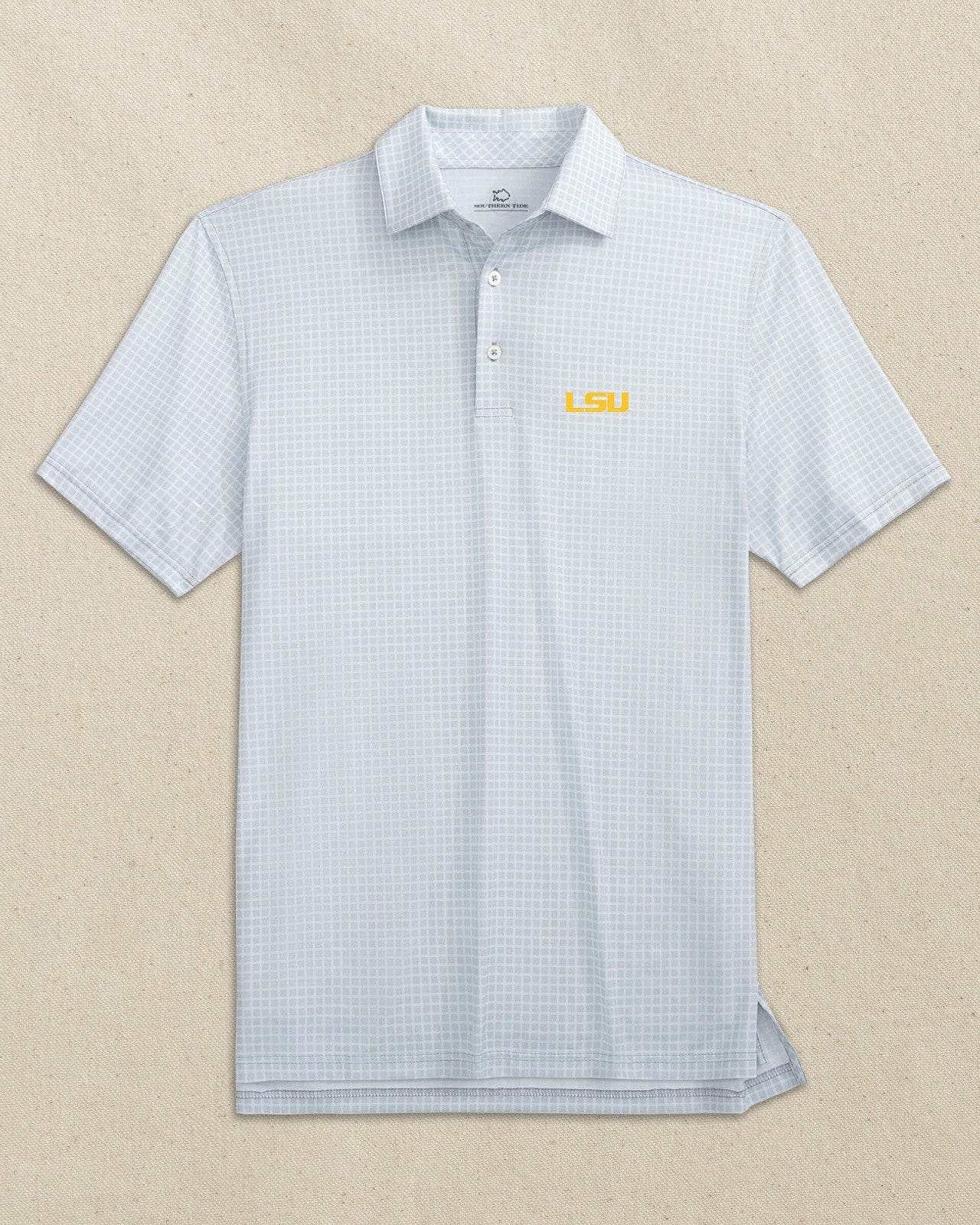 LSU Tigers Driver Dunes Edge Plaid Polo Southern Tide Hot Deal