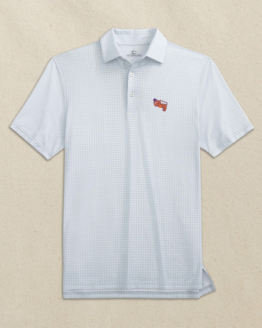 Clemson Gentleman Tiger Dunes Edge Plaid Polo Southern Tide Outlets