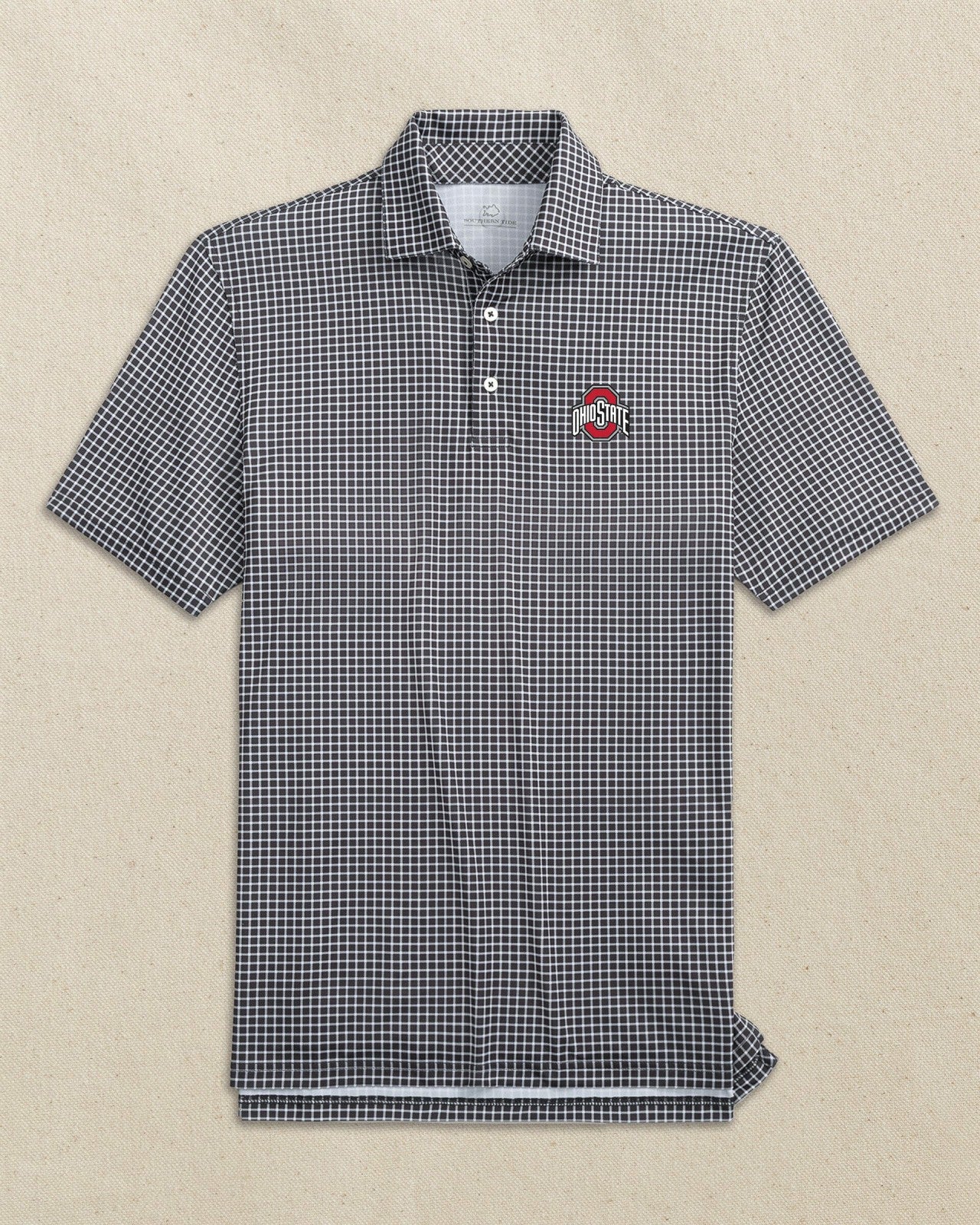 Ohio State Buckeyes Driver Dunes Edge Plaid Polo Southern Tide On Sale