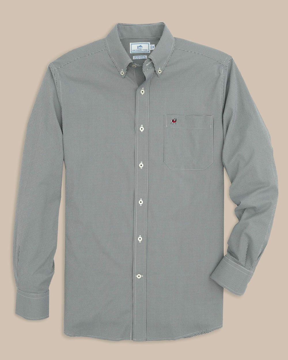 Georgia Bulldogs Gingham Button Down Shirt Southern Tide Discounted