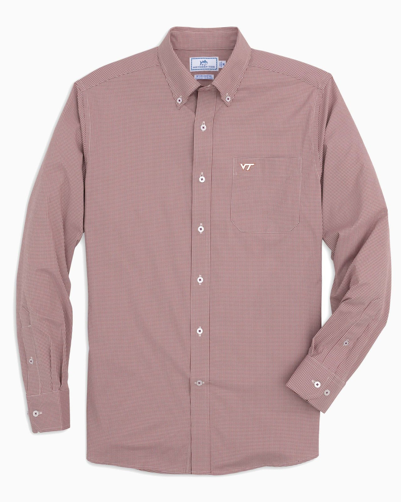 Virginia Tech Hokies Gingham Button Down Shirt Southern Tide Discount