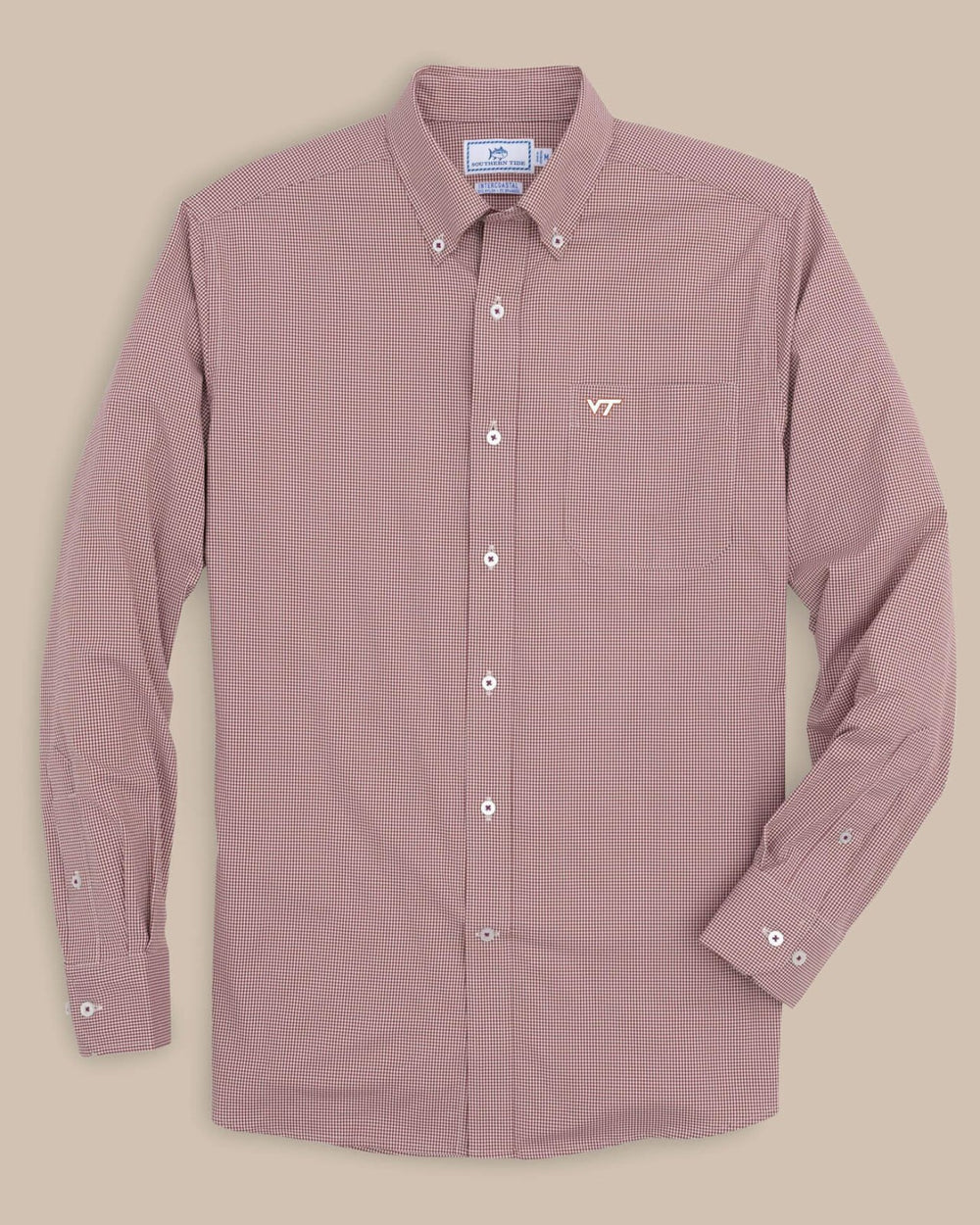 Virginia Tech Hokies Gingham Button Down Shirt Southern Tide Discount