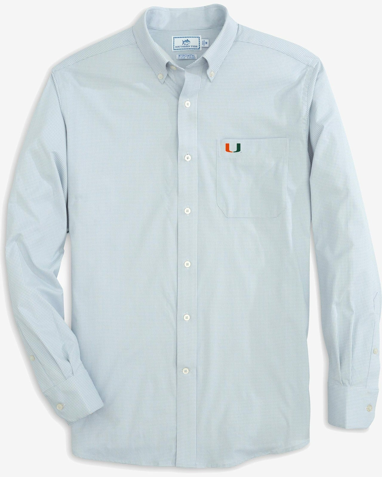 Miami Hurricanes Gingham Button Down Shirt Collegiate Southern Tide Special Offer