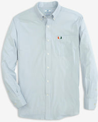 Miami Hurricanes Gingham Button Down Shirt Collegiate Southern Tide Special Offer