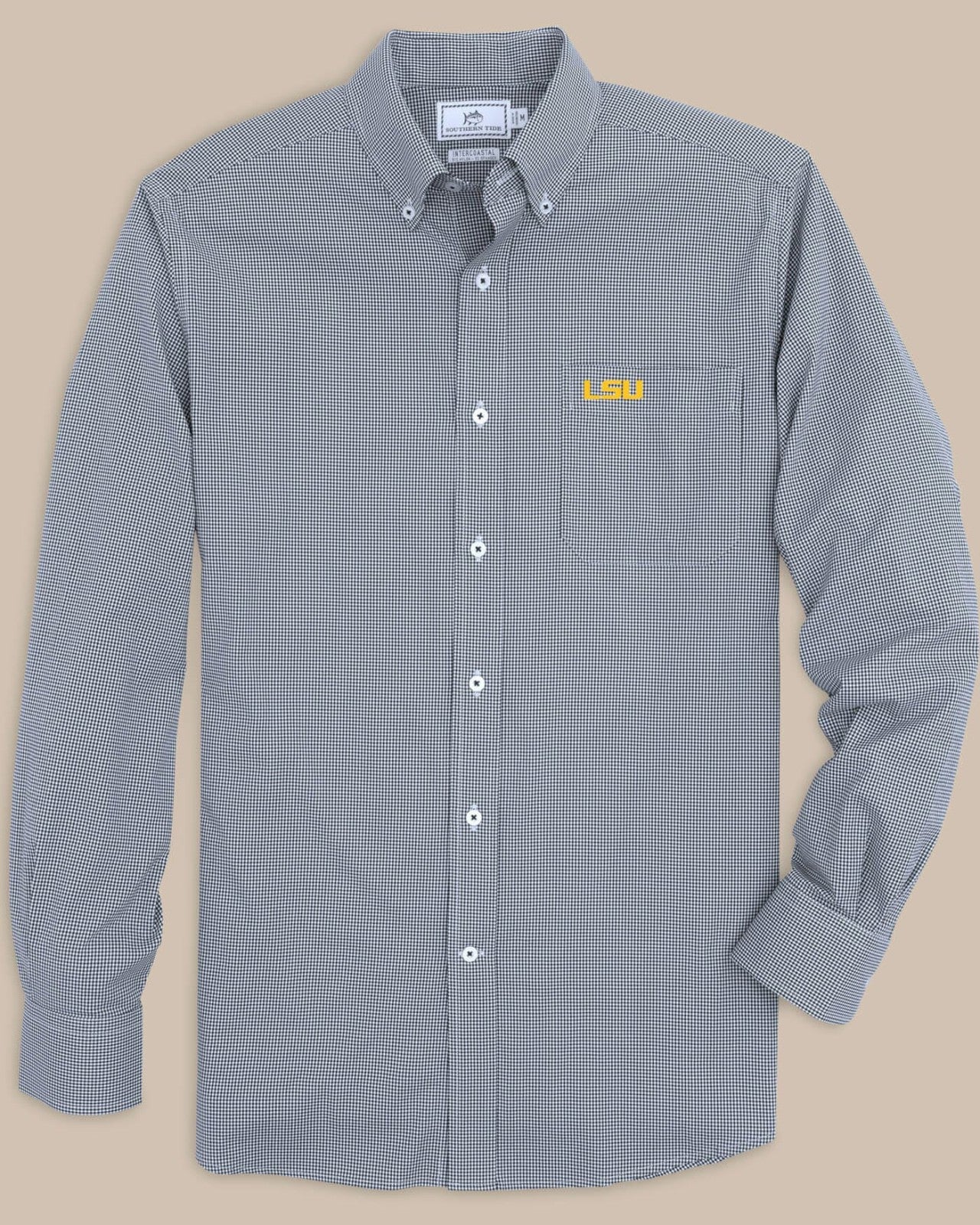 LSU Tigers Gingham Button Down Shirt Collegiate Southern Tide Value Deal