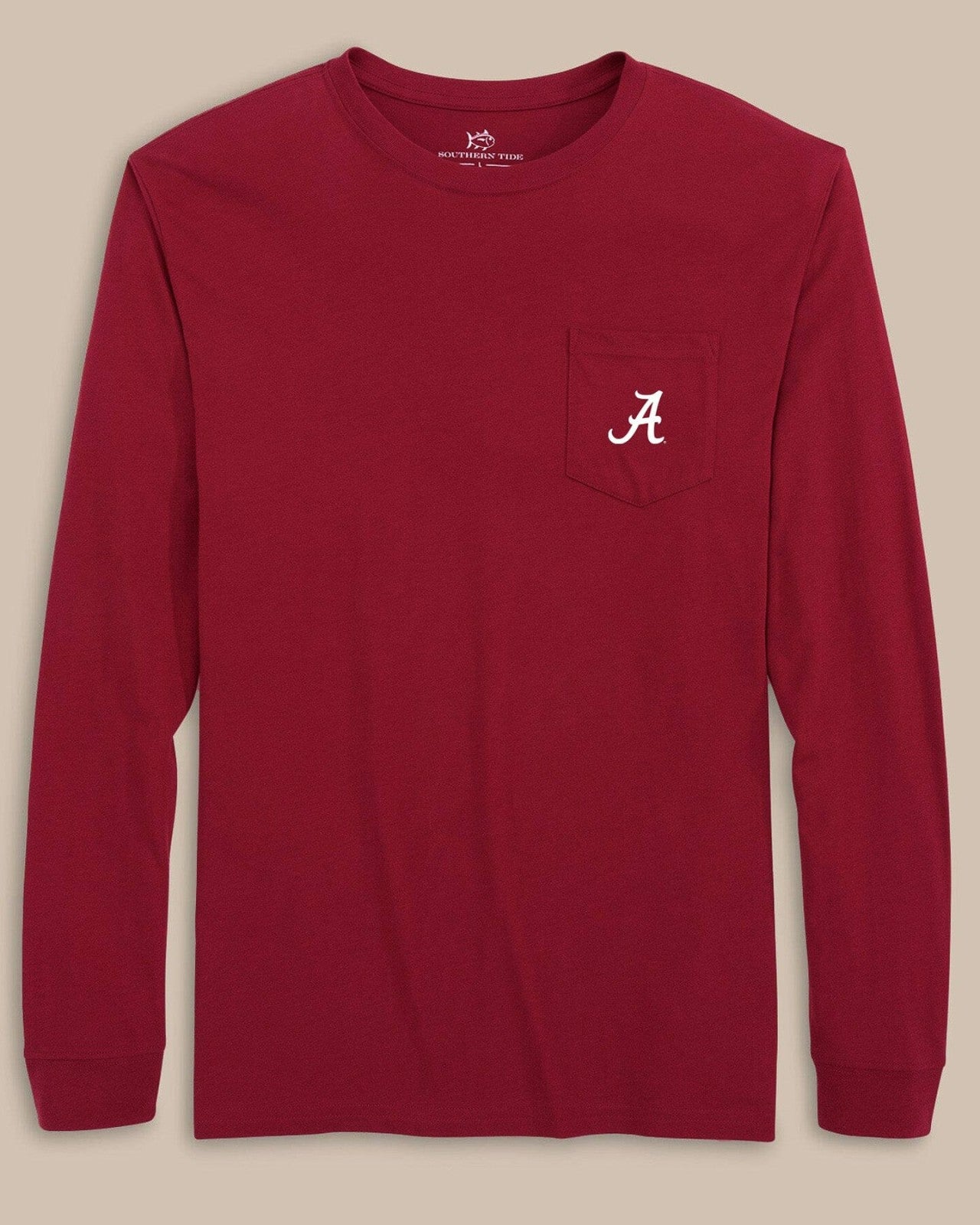 Alabama Crimson Tide Embroidered Long Sleeve T-Shirt Southern Tide Limited Offer