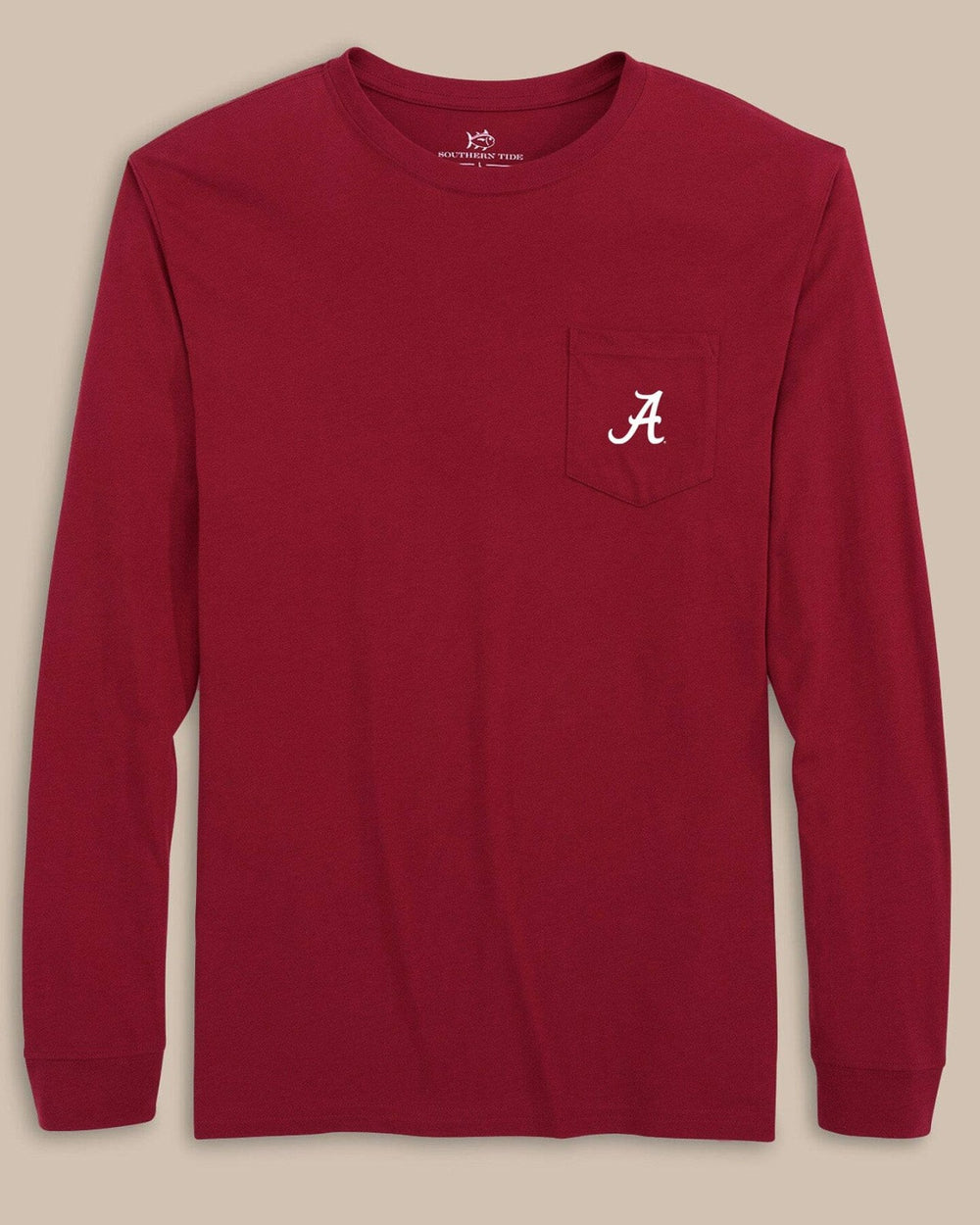 Alabama Crimson Tide Embroidered Long Sleeve T-Shirt Southern Tide Limited Offer