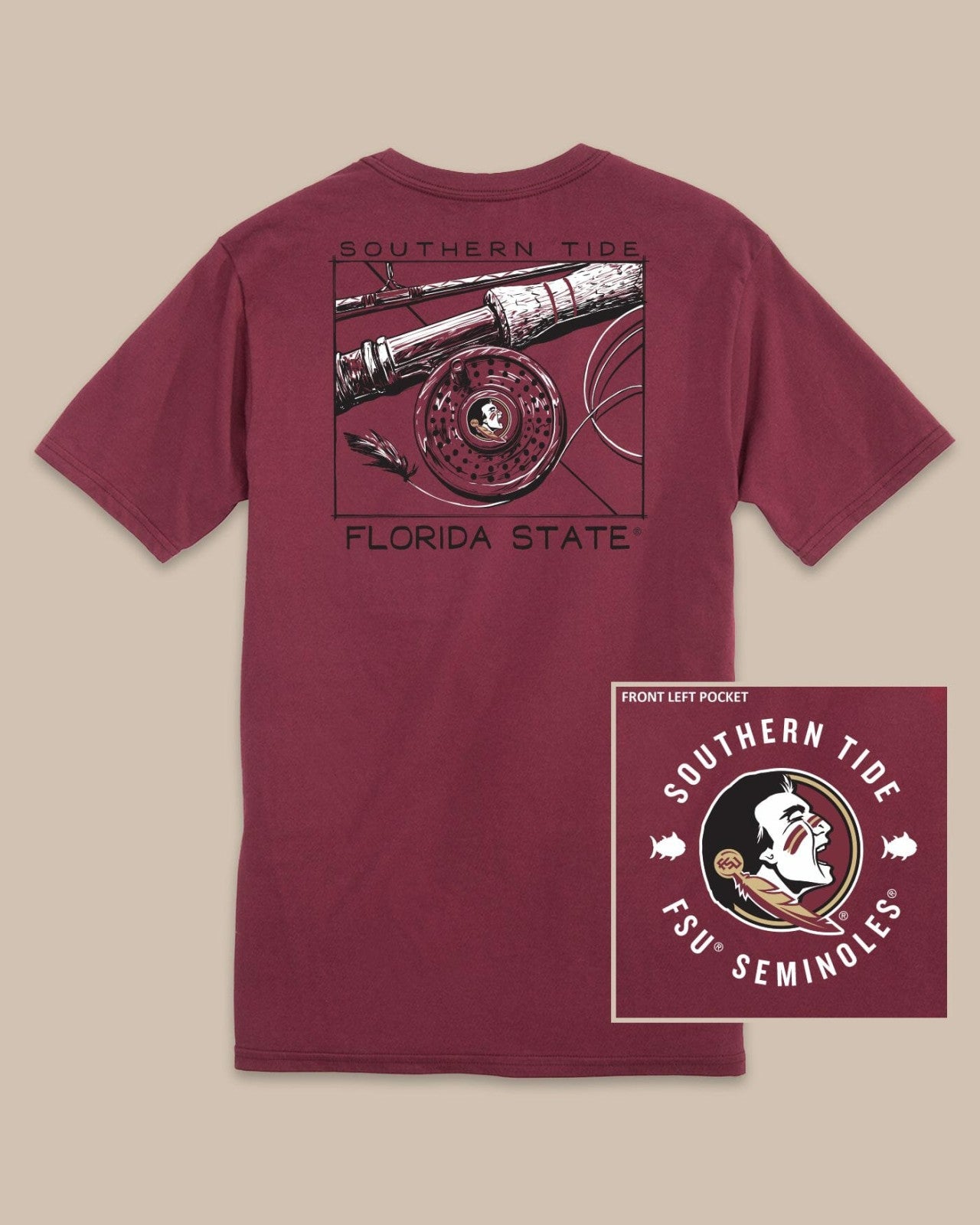 FSU Seminoles Gameday Fly Reel T-Shirt Southern Tide Bargain