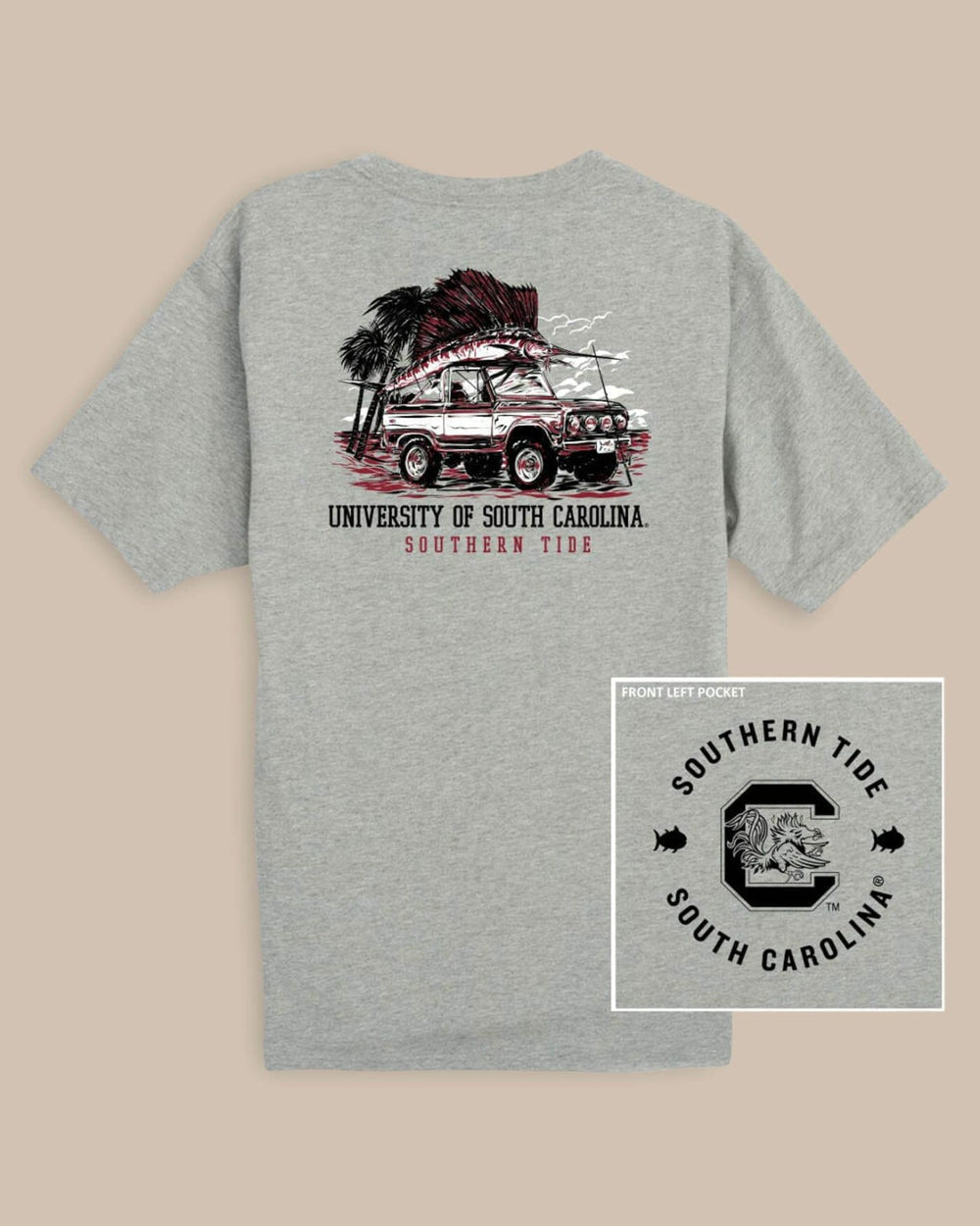 USC Gamecocks Trophy Catch Heather T-Shirt Southern Tide Discount