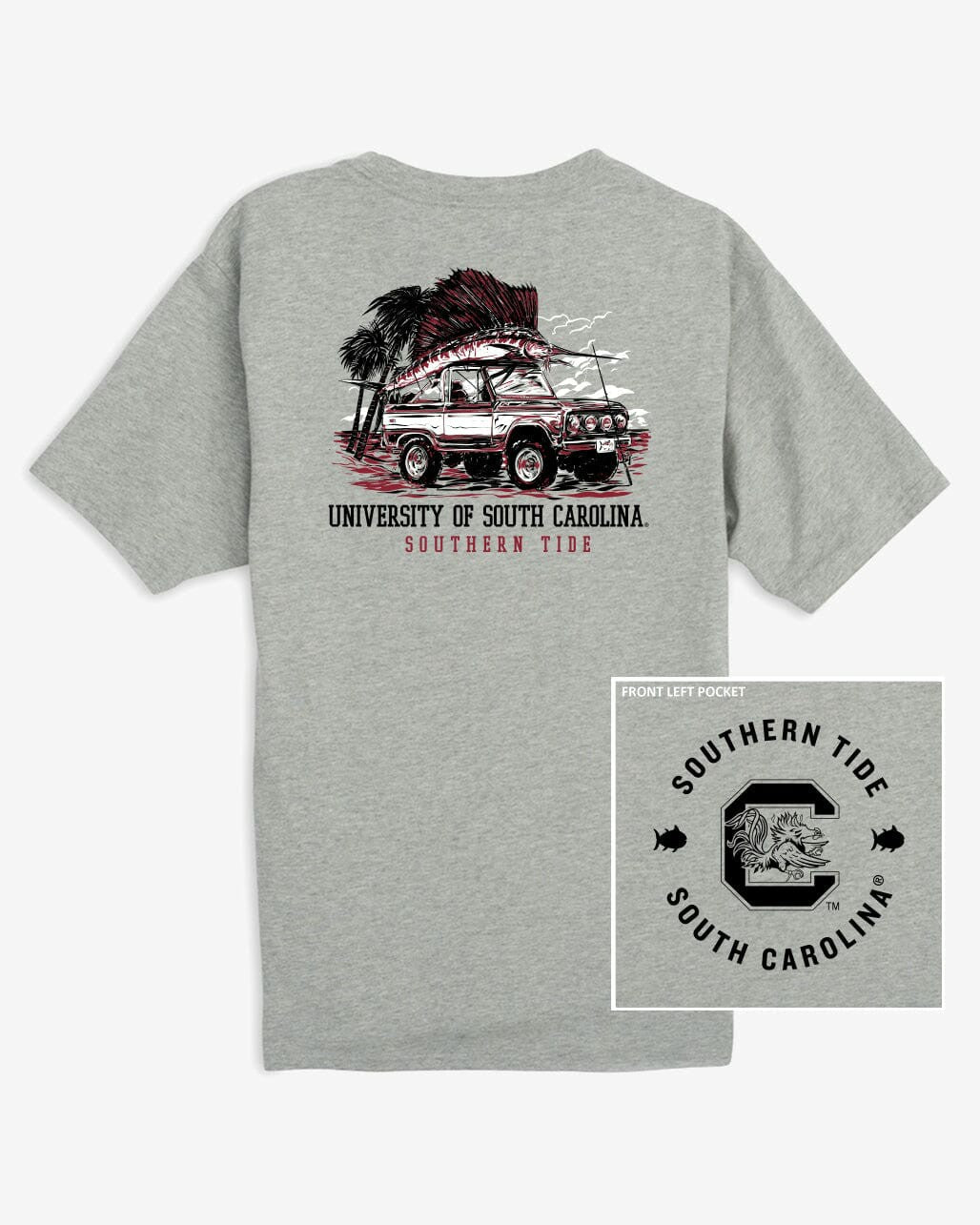 USC Gamecocks Trophy Catch Heather T-Shirt Southern Tide Discount