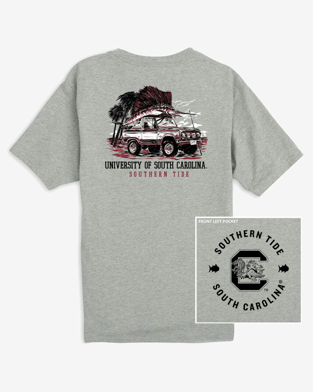 USC Gamecocks Trophy Catch Heather T-Shirt Southern Tide Discount