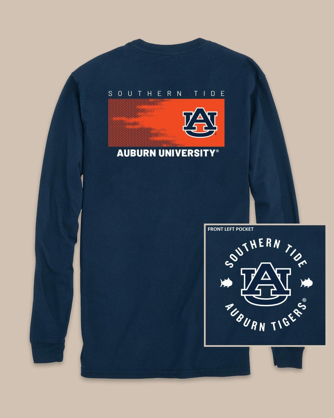 Auburn Tigers Gameday Hexagon T-Shirt Southern Tide On Sale