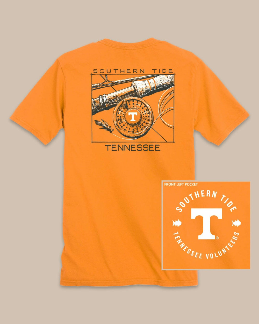 Tennessee Vols Gameday Fly Reel T-Shirt Southern Tide Bargain