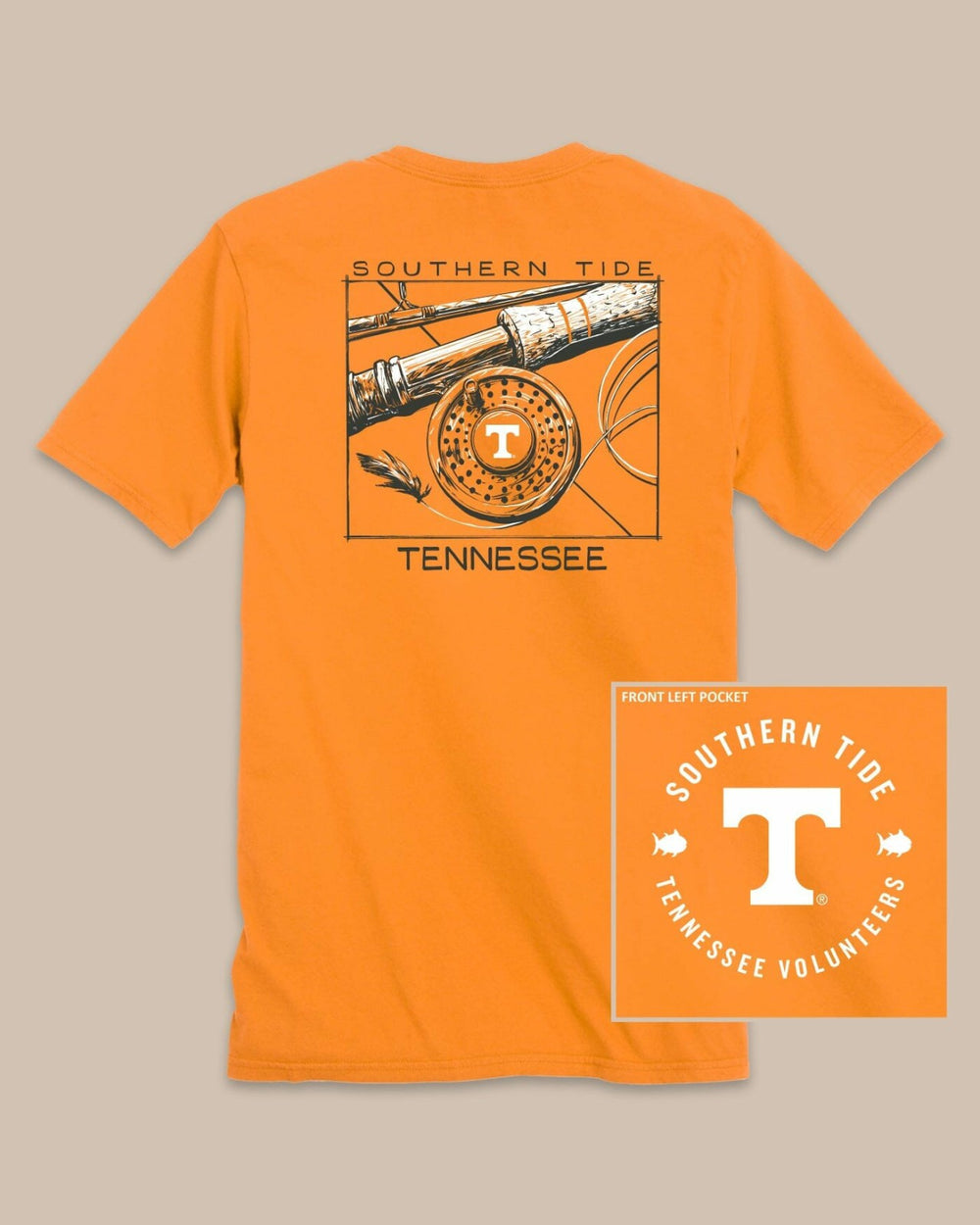 Tennessee Vols Gameday Fly Reel T-Shirt Southern Tide Bargain