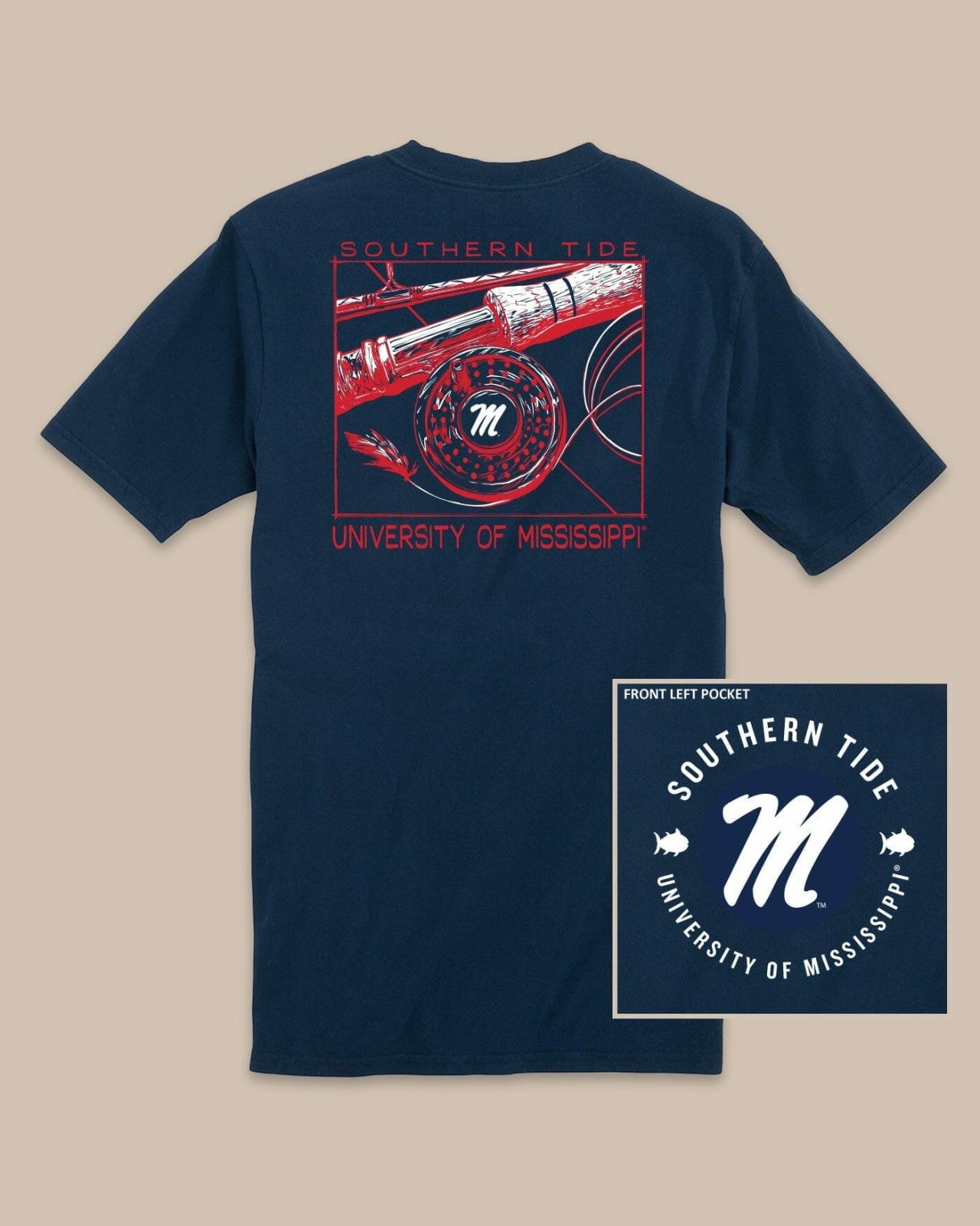 Ole Miss Rebels Gameday Fly Reel T-Shirt Southern Tide Exclusive Deal