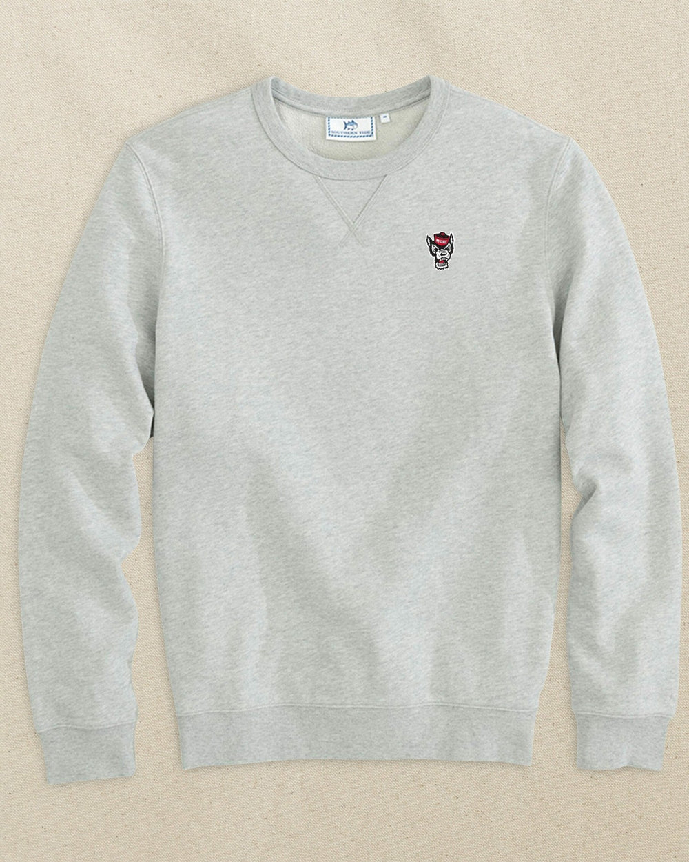 NC State Wolf Head Pullover Sweatshirt Southern Tide On Sale