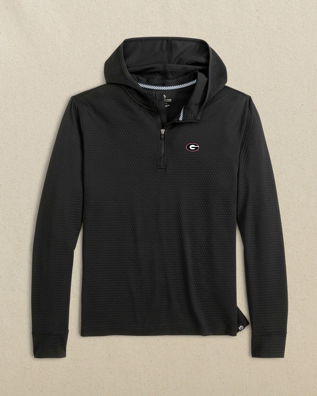 Georgia Bulldogs Oval G Scuttle Quarter Zip Hoodie Southern Tide Outlets