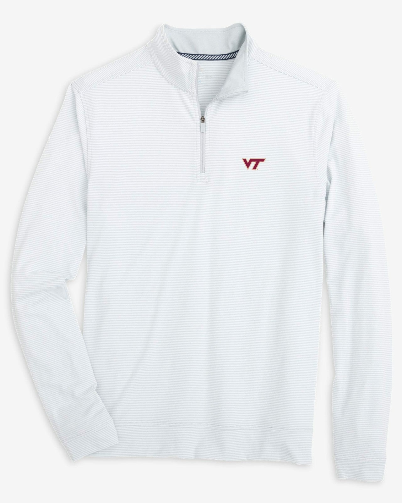 Virginia Tech Hokies Stripe Heather Quarter Zip Southern Tide Discounted