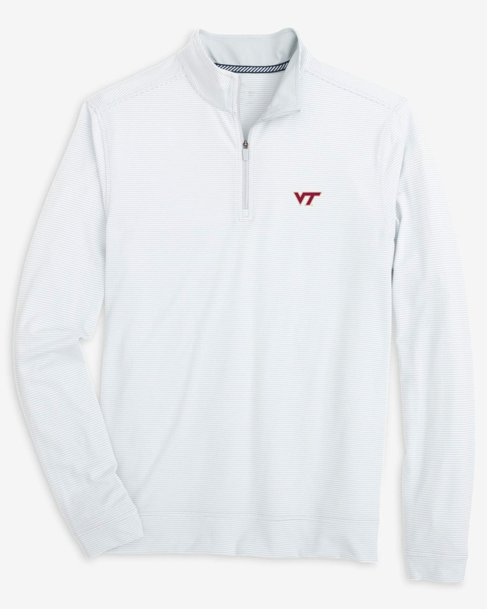 Virginia Tech Hokies Stripe Heather Quarter Zip Southern Tide Discounted