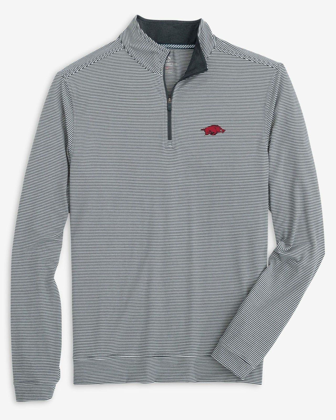 Arkansas Razorbacks Stripe Heather Quarter Zip Southern Tide Outlets