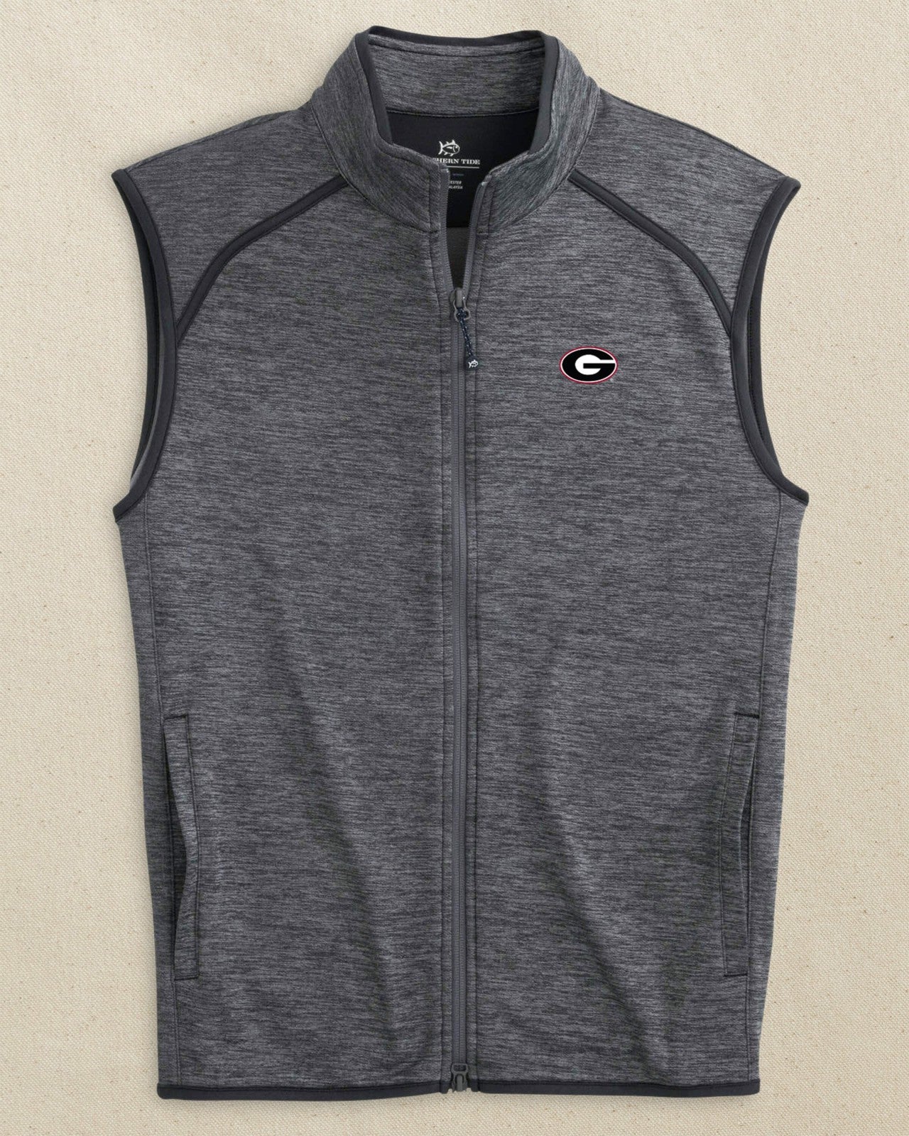 Georgia Bulldogs Oval G Baybrook Heather Vest Southern Tide Special Offer
