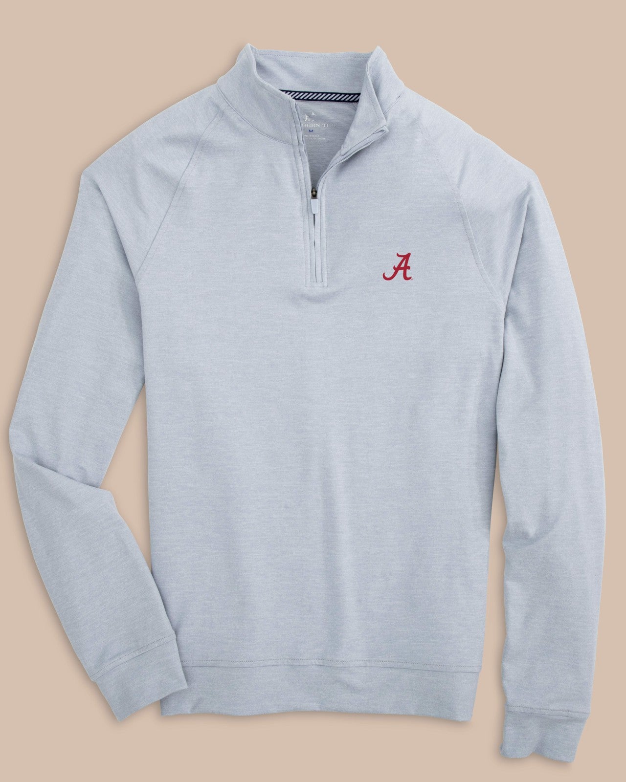 Alabama Crimson Tide Cruiser Heather Quarter Zip Southern Tide On Sale