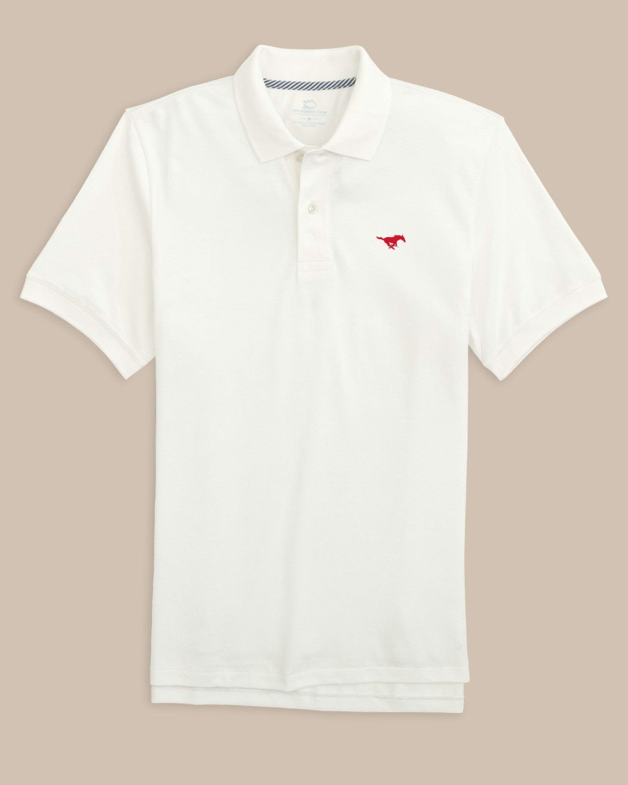 SMU Mustangs Skipjack Polo Southern Tide Savings
