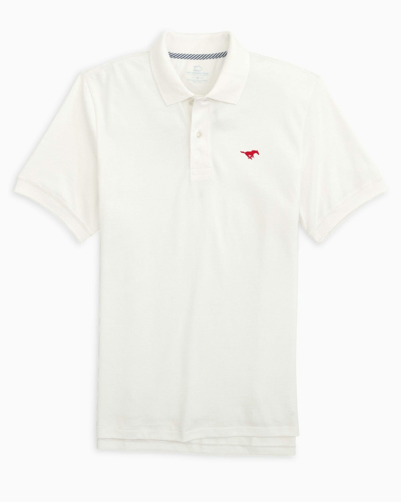 SMU Mustangs Skipjack Polo Southern Tide Savings