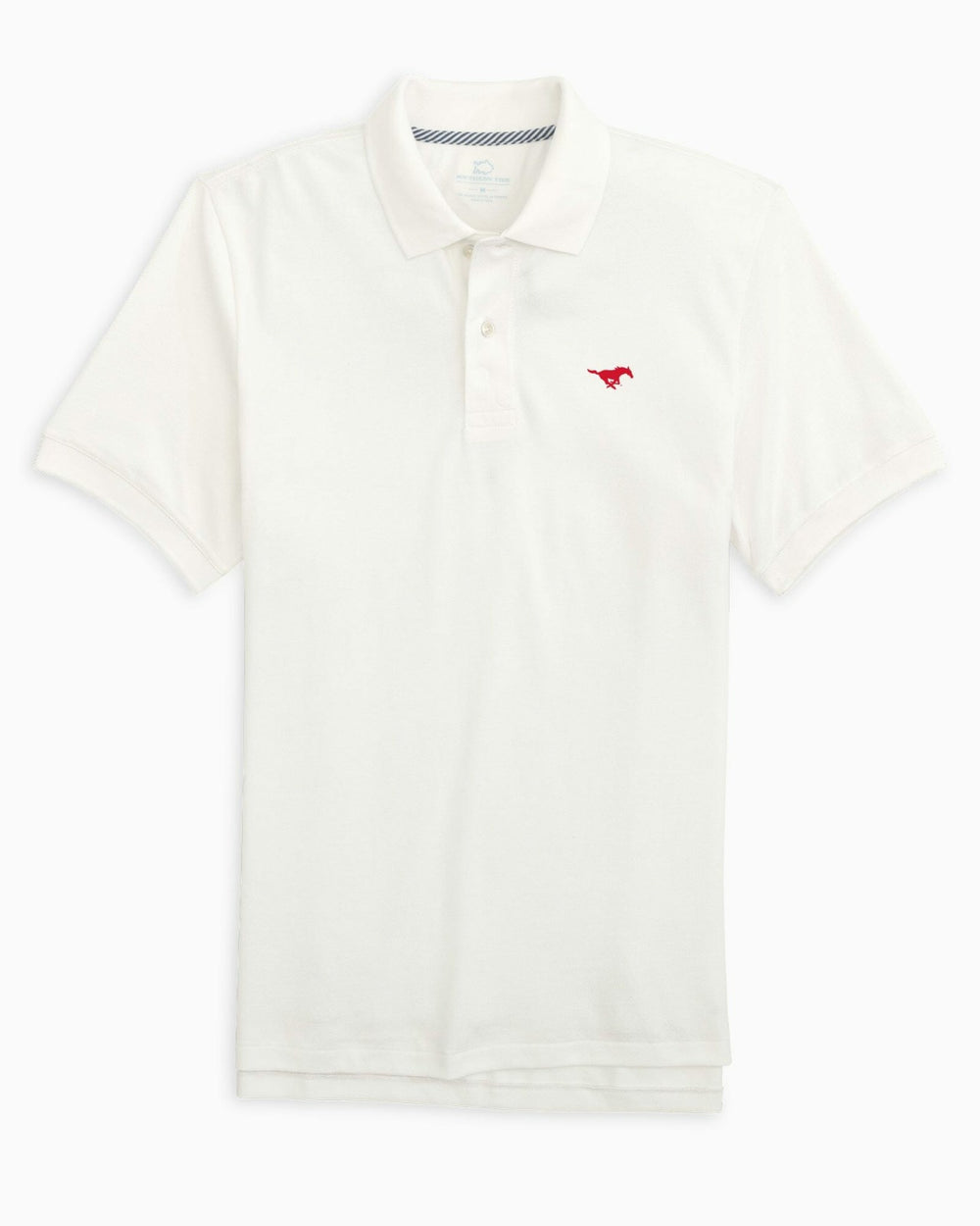 SMU Mustangs Skipjack Polo Southern Tide Savings