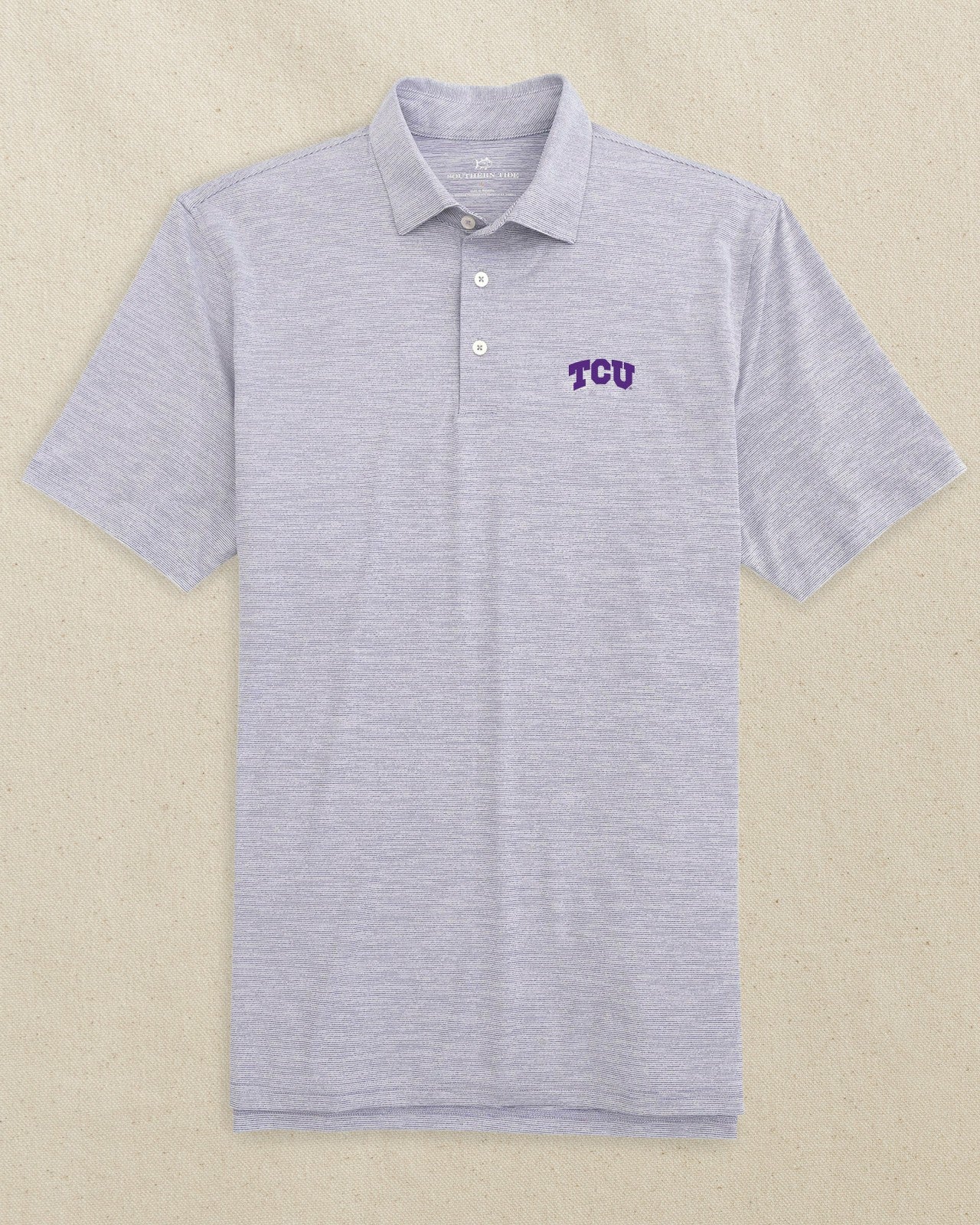 TCU Horned Frogs Driver Spacedye Polo Shirt Southern Tide Bargain