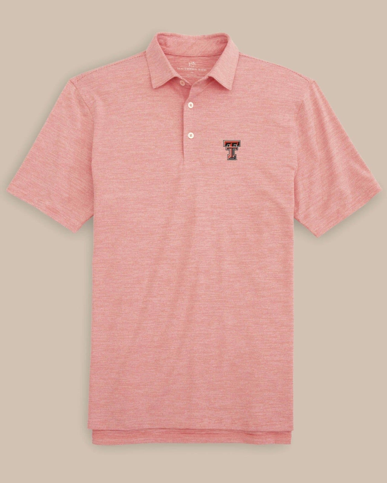 Texas Tech Driver Spacedye Polo Shirt Southern Tide Value Deal