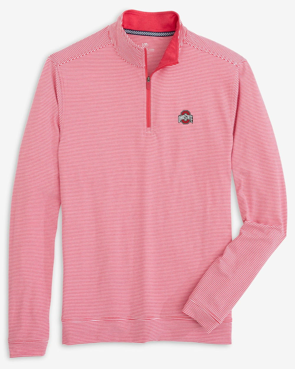 Ohio State Buckeyes Stripe Heather Quarter Zip Southern Tide Hot Deal