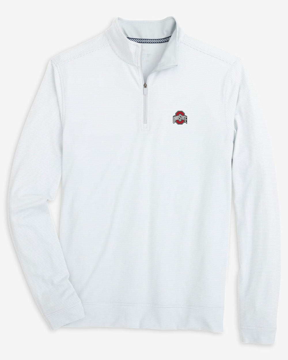 Ohio State Buckeyes Stripe Heather Quarter Zip Southern Tide Hot Deal